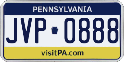 PA license plate JVP0888