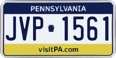 PA license plate JVP1561