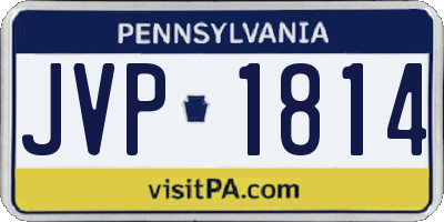 PA license plate JVP1814