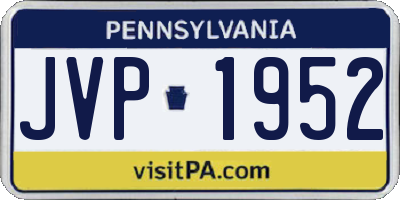 PA license plate JVP1952