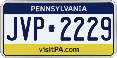 PA license plate JVP2229