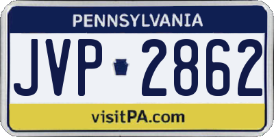 PA license plate JVP2862