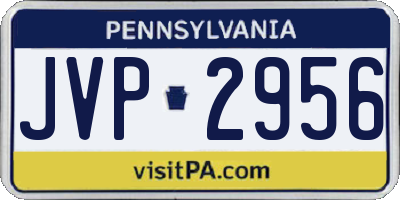 PA license plate JVP2956