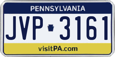 PA license plate JVP3161