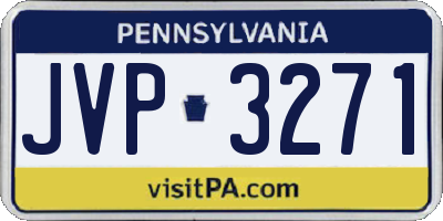 PA license plate JVP3271