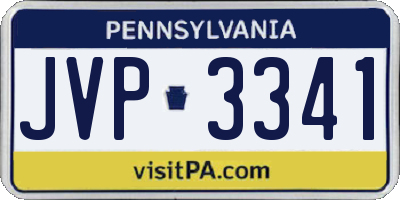 PA license plate JVP3341