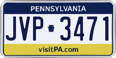 PA license plate JVP3471