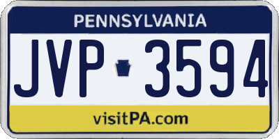 PA license plate JVP3594