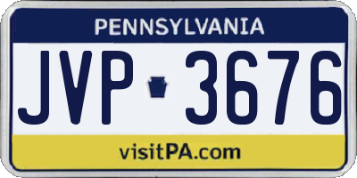 PA license plate JVP3676