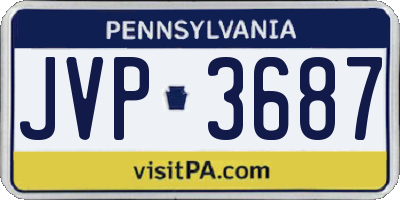 PA license plate JVP3687