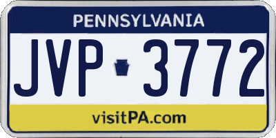 PA license plate JVP3772