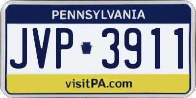 PA license plate JVP3911