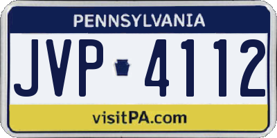 PA license plate JVP4112