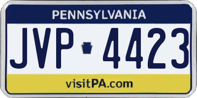 PA license plate JVP4423