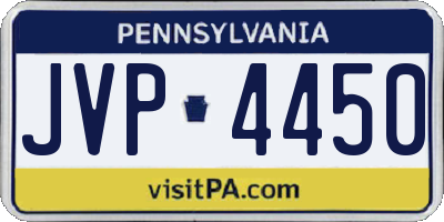 PA license plate JVP4450