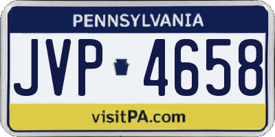 PA license plate JVP4658