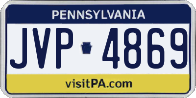 PA license plate JVP4869