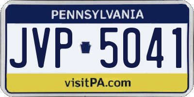 PA license plate JVP5041
