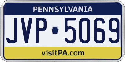 PA license plate JVP5069