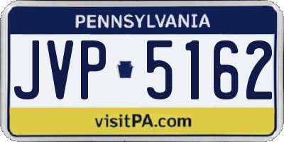 PA license plate JVP5162