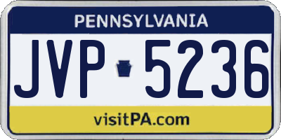 PA license plate JVP5236