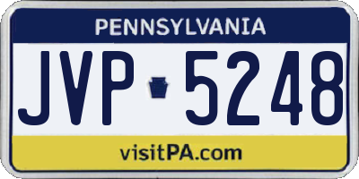 PA license plate JVP5248