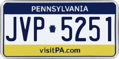 PA license plate JVP5251