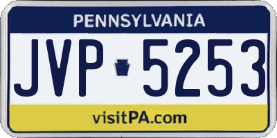 PA license plate JVP5253