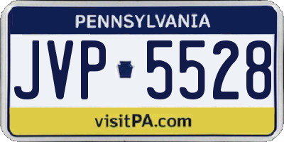 PA license plate JVP5528