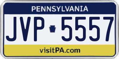 PA license plate JVP5557