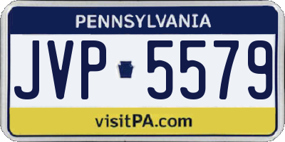 PA license plate JVP5579