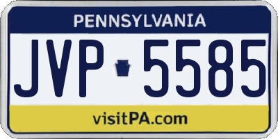 PA license plate JVP5585