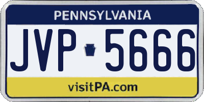 PA license plate JVP5666