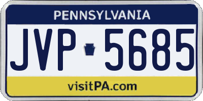 PA license plate JVP5685
