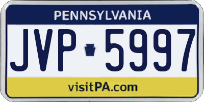 PA license plate JVP5997