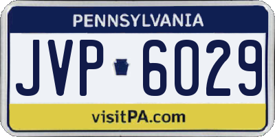 PA license plate JVP6029