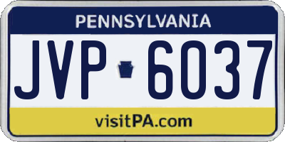 PA license plate JVP6037