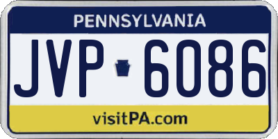 PA license plate JVP6086