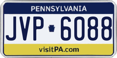 PA license plate JVP6088