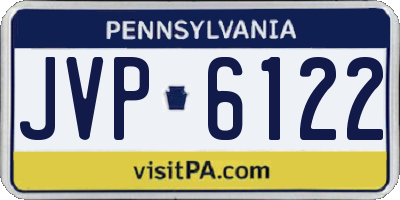 PA license plate JVP6122