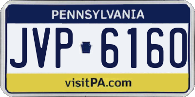 PA license plate JVP6160