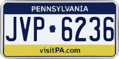 PA license plate JVP6236