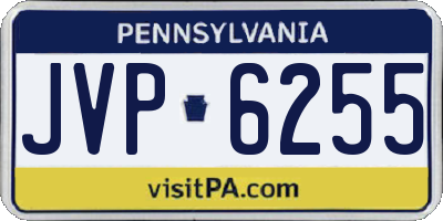 PA license plate JVP6255