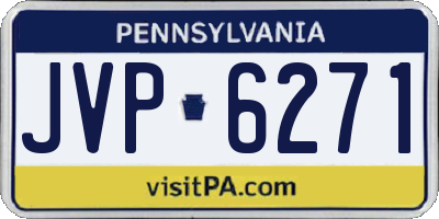 PA license plate JVP6271