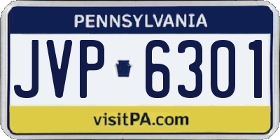 PA license plate JVP6301