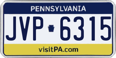 PA license plate JVP6315