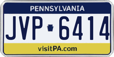 PA license plate JVP6414