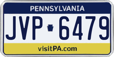 PA license plate JVP6479