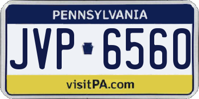 PA license plate JVP6560