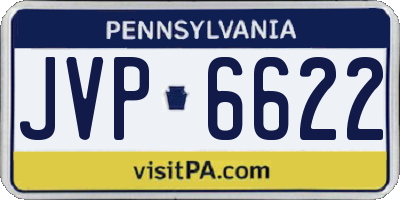 PA license plate JVP6622